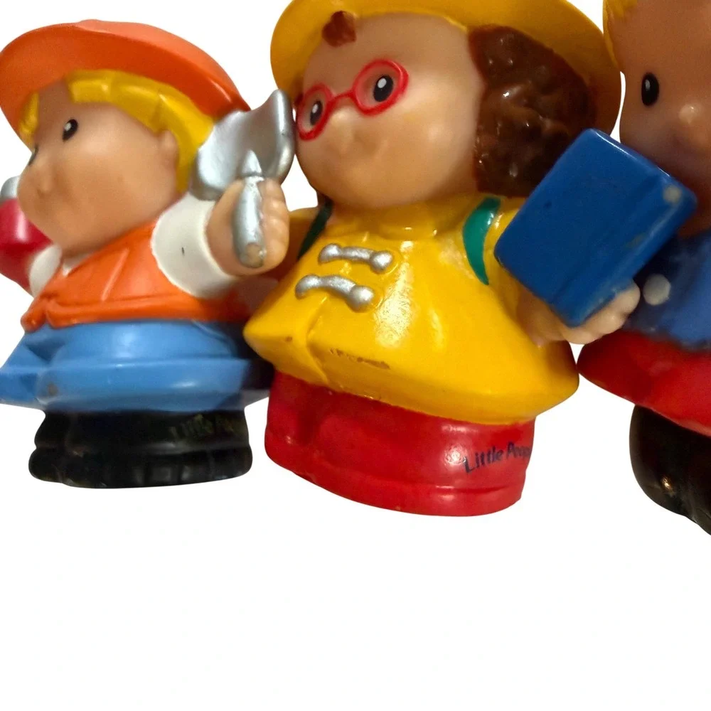 Vintage Fisher Price Little‎ People Lot of 5 Figures School Art Builder Frog